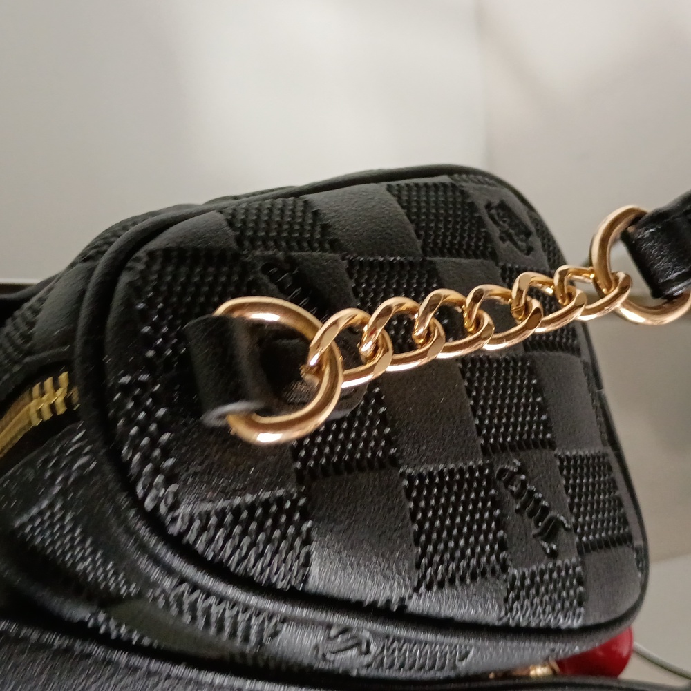 Juicy Couture Miss Independent Black Checker Mini Satchel with Cherry Charm - Picture 15 of 15